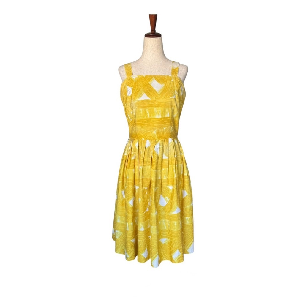 Vintage 50s Bunny’s Casuals Hawaiian Tiki Cotton Floral Dress VLV Small